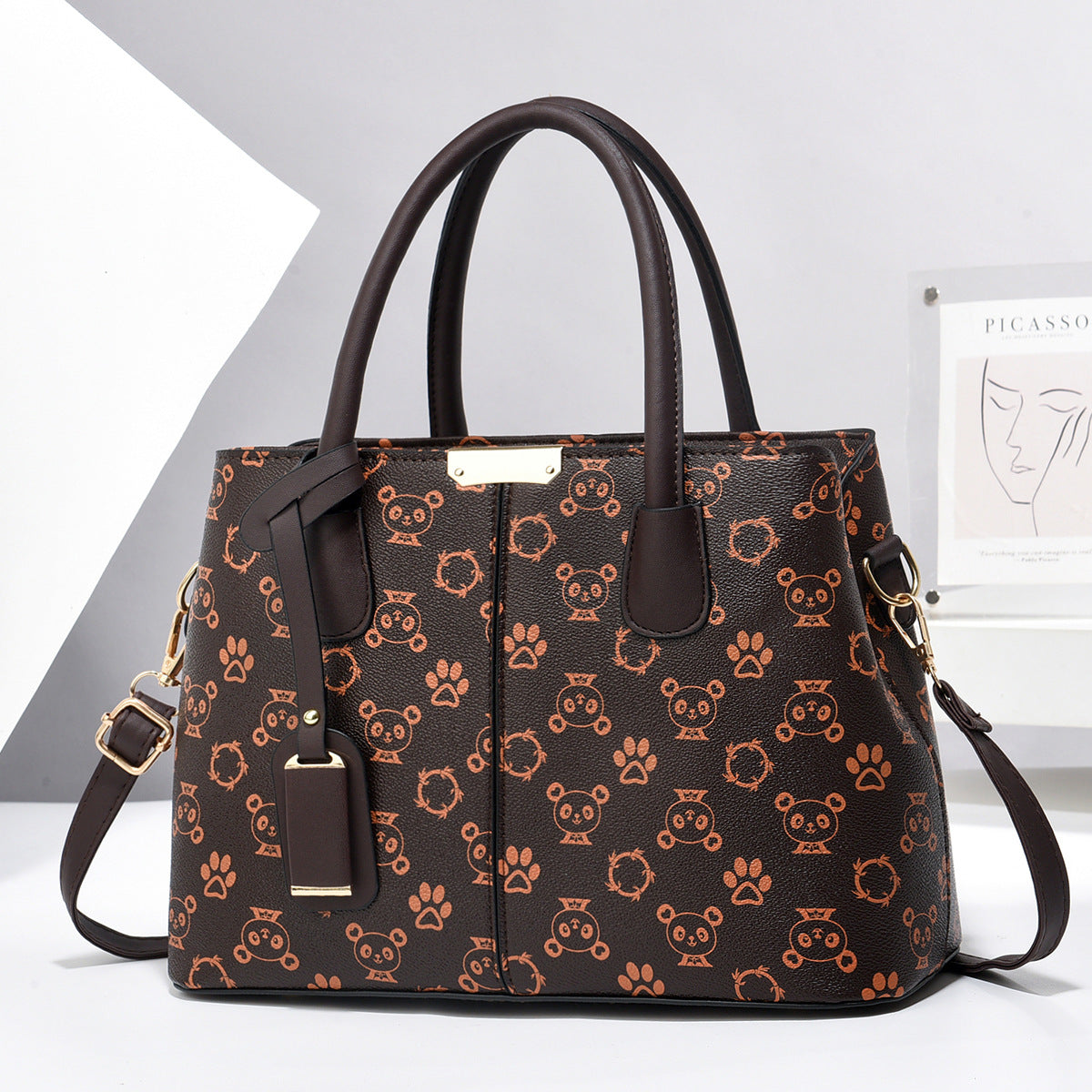 New Fashion Handbag for Middle-aged Mom, Large Capacity Shoulder Bag