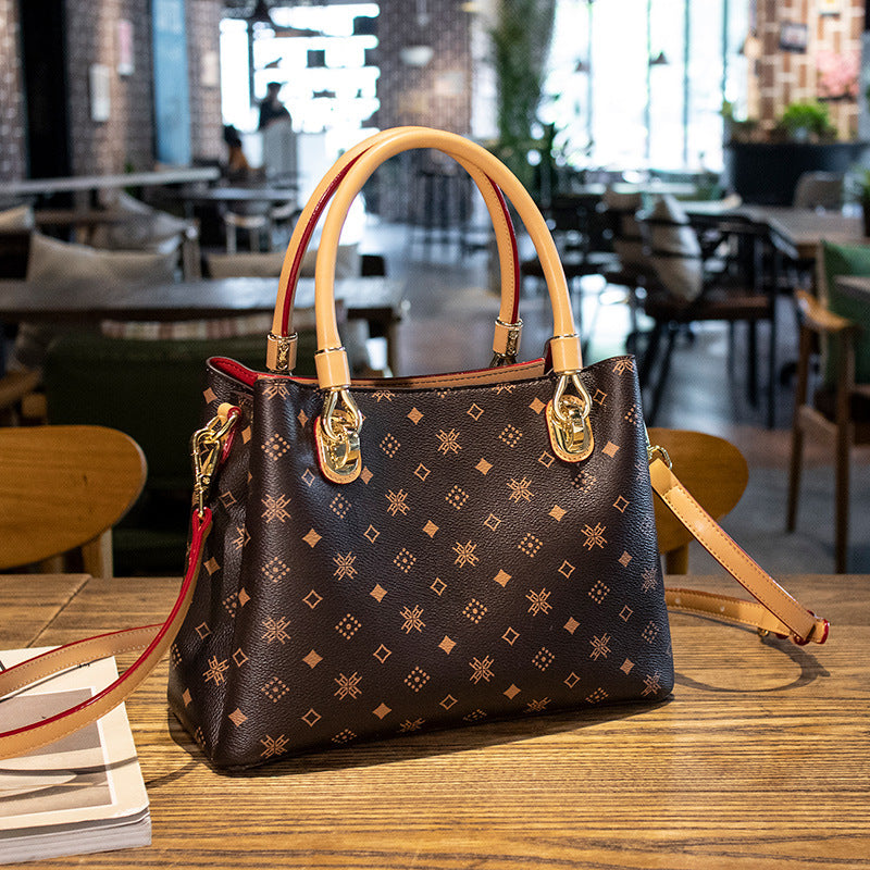 Trendy High-End Fashion Leather Women's Bags for Middle-Aged