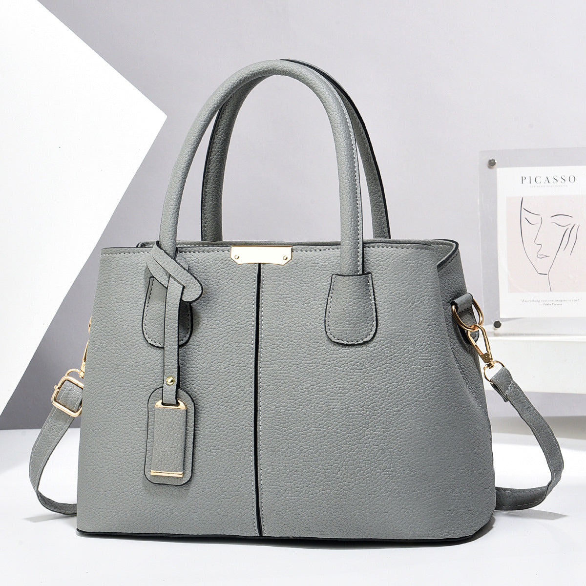 New Fashion Handbag for Middle-aged Mom, Large Capacity Shoulder Bag