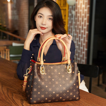 Trendy High-End Fashion Leather Women's Bags for Middle-Aged