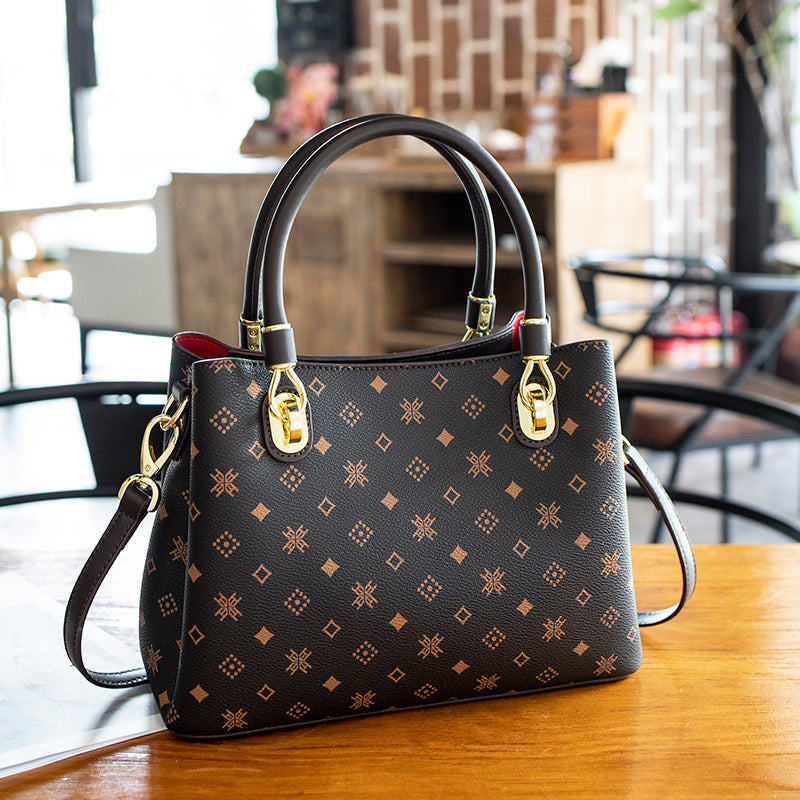 Trendy High-End Fashion Leather Women's Bags for Middle-Aged