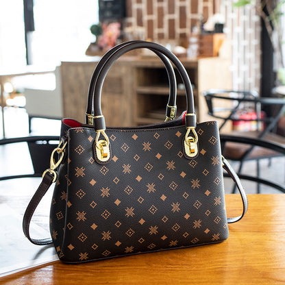 Trendy High-End Fashion Leather Women's Bags for Middle-Aged