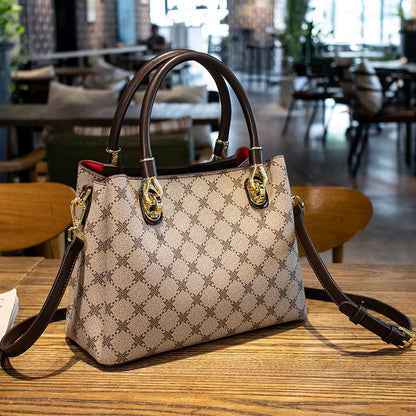 Trendy High-End Fashion Leather Women's Bags for Middle-Aged