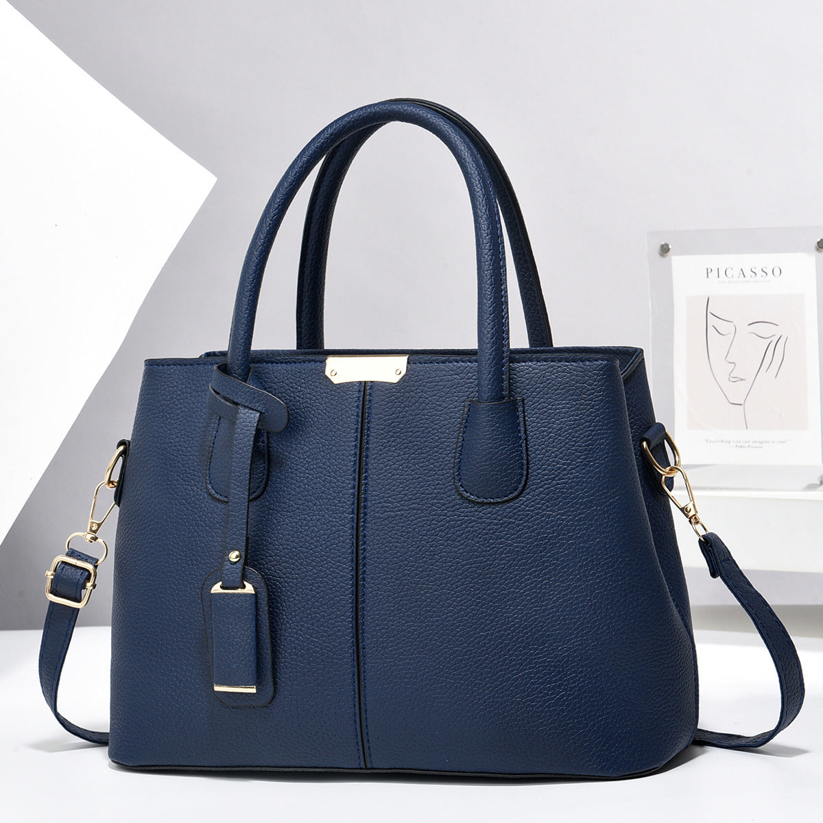 New Fashion Handbag for Middle-aged Mom, Large Capacity Shoulder Bag